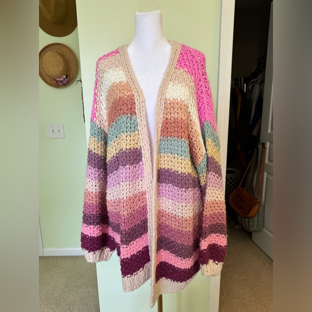 Colorful stripe sweater Size XL